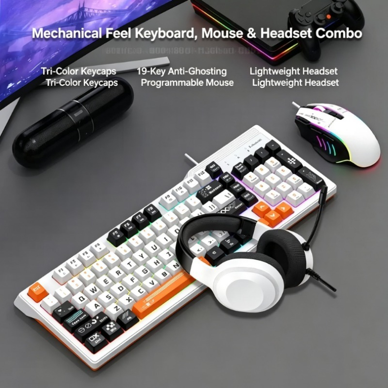 Esports Gaming Keyboard And Mouse - K8pro Set Gaming 3 in 1:
