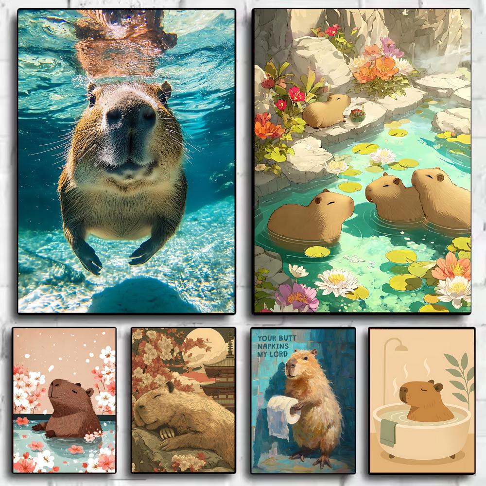 Esports Gaming Wallpaper - Poster artistico Healing Capybara, poster HD