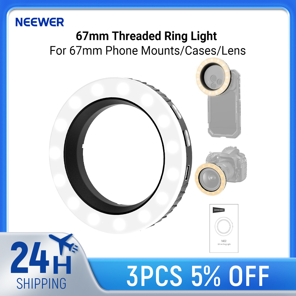 Webcam Ring Light - NEEWER Basics Anello Luminoso Filettato da