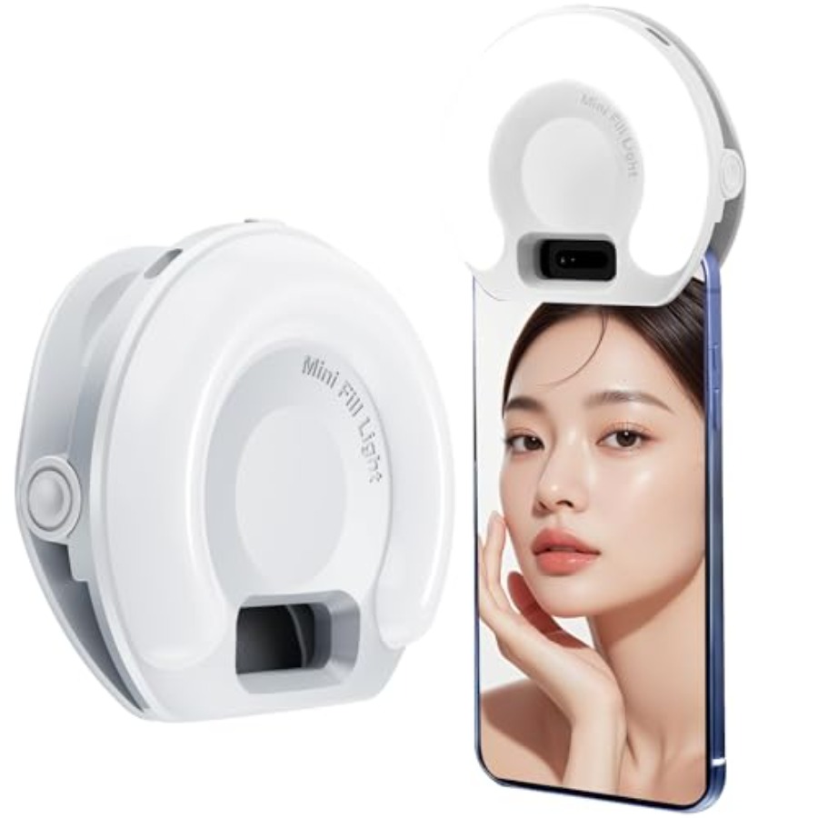 Webcam Ring Light - Luce ad anello portatile per telefono,