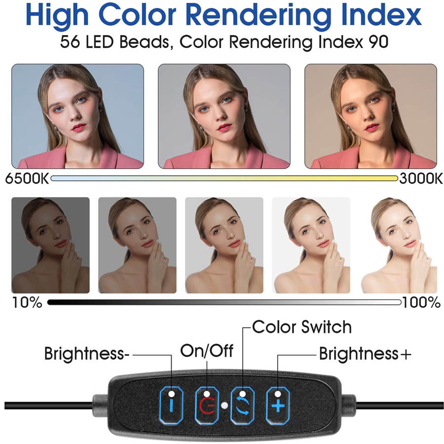 Luce LED da 16 cm con supporto - Webcam Ring Light recensione e prezzo