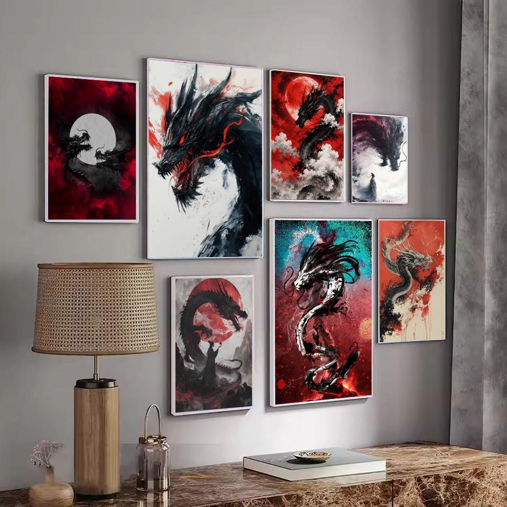 Poster con drago nero, adesivi - Esports Gaming Wallpaper recensione e prezzo