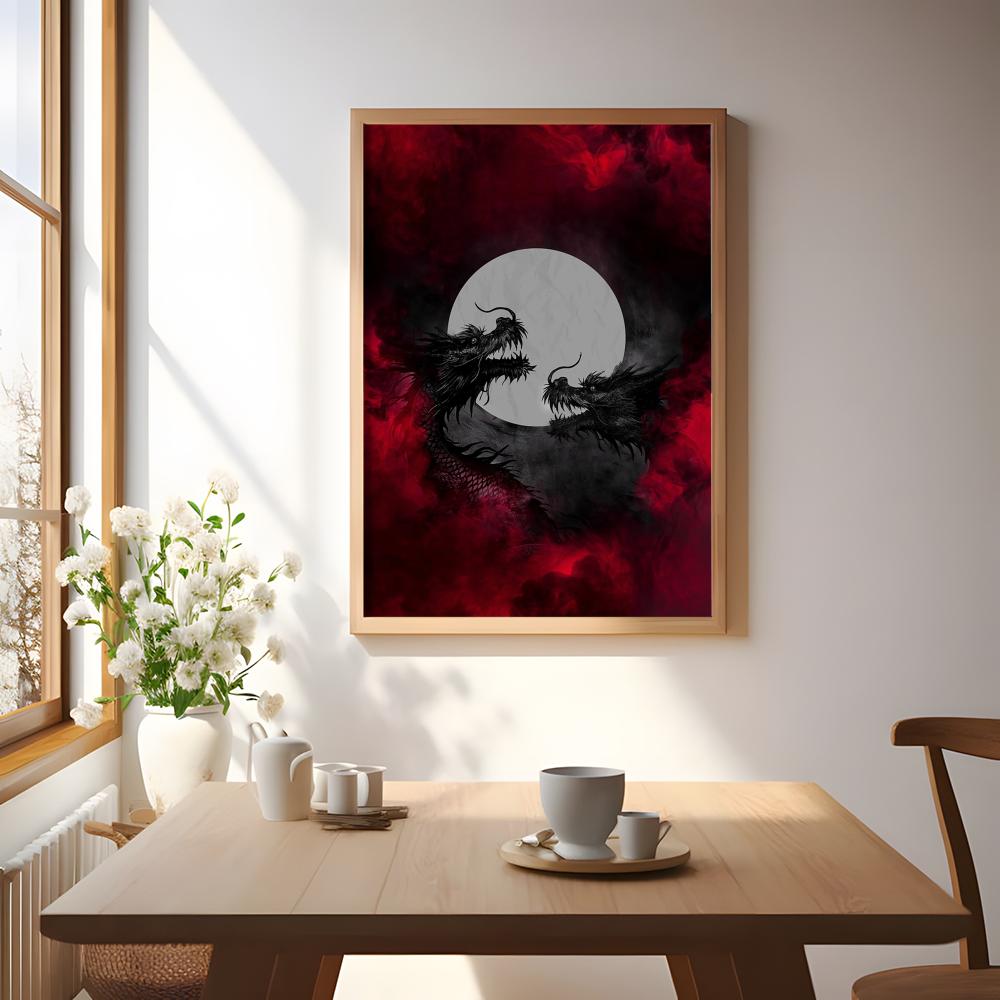 Poster con drago nero, adesivi - Esports Gaming Wallpaper recensione e prezzo