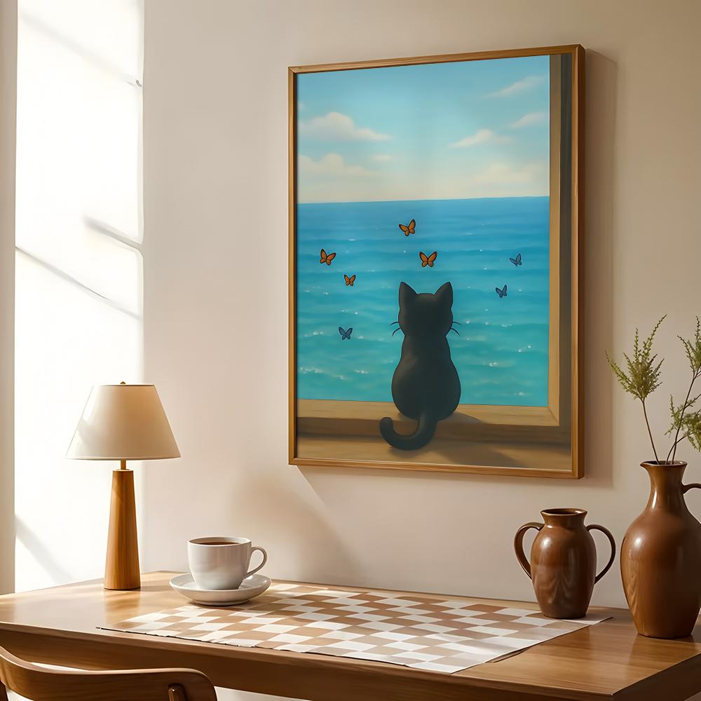 Poster con gatto sulla spiaggi - Esports Gaming Wallpaper recensione e prezzo